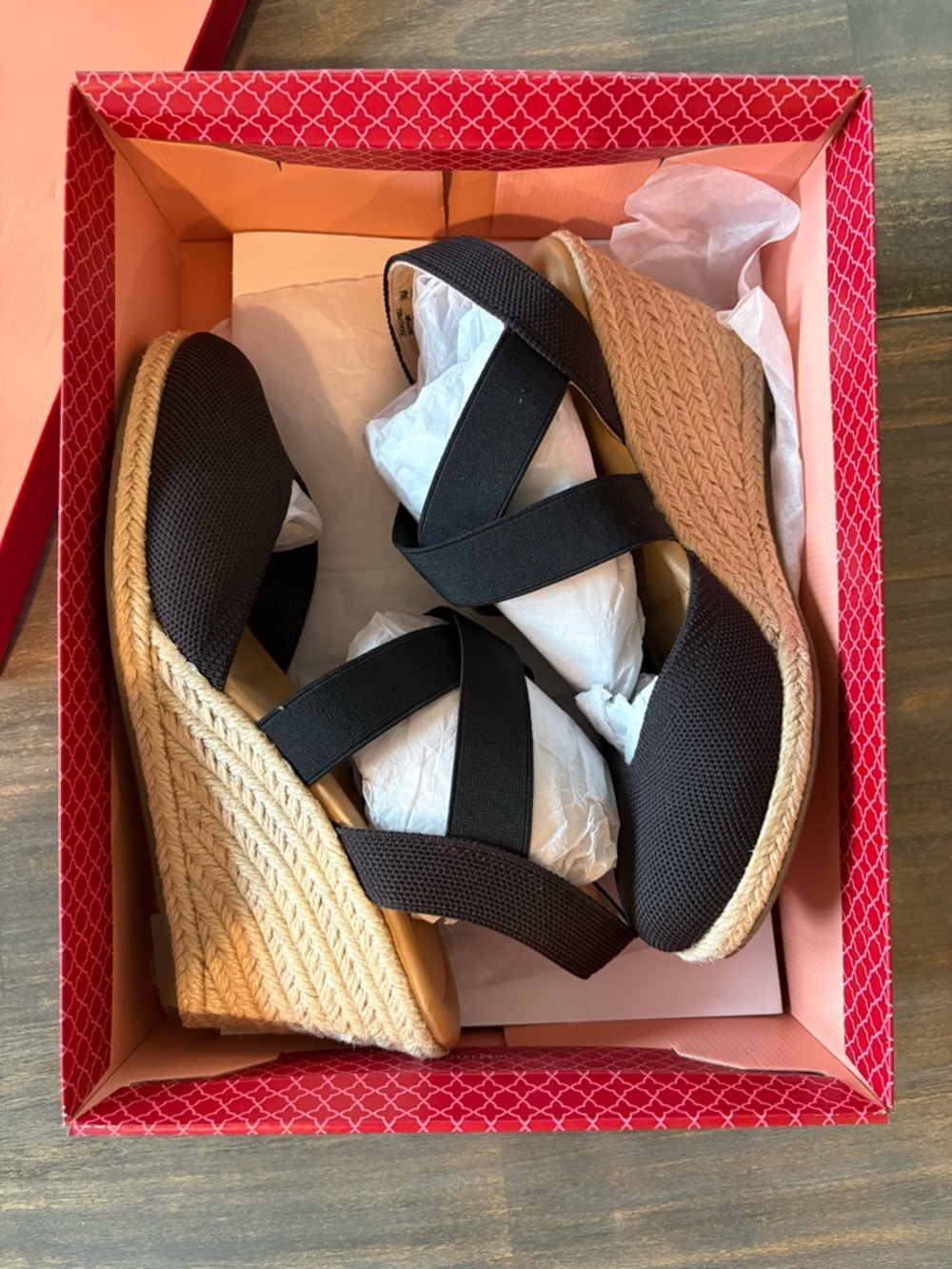 Kelly & Katie Black Espadrille Slingback Flats - Picture 6 of 9